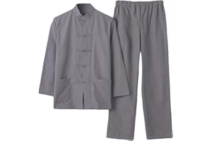 G-LIKE Herren Anzug Chinesischer Stil - Traditionelle Kampfkunst Kung Fu Tai Chi Wushu Klassisch Tangzhuang Langärmelig Hemd Hose Training Uniform Frühling Herbst Freizeit Kleidung