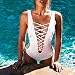 Women Sexy One-Piece Monokini Bandage Push Up Backless Swimsuit Bikini Swimwear ,White M