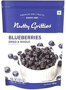 Nutty Gritties Dried Blueberries | Blueberry, Healthy Snack for Kids and Adults, 150g