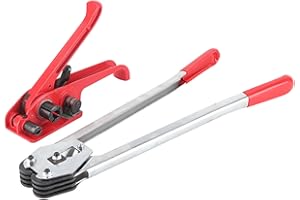 WAKECTS Sellador Tensor de Correa de Plástico Manual, Fácil Flejado, Compacto, para Correa de PP PET 12 19 Mm, Adecuado para Diversas Condiciones de Funcionamiento