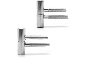 VERSHY Türbänder türscharniere für holztüren Innentür Zargenbänder Fl 2 zweiteilig Ø 16 mm, Einbohrbänder für gefälzte Türen Stahl verzinkt (2, Weiß)