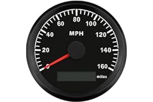 ELING uniwersalny MPH GPS prędkościomierz kilometr 160 MPH do samochodów motocyklowych ciągników ciężarówek z podświetleniem 85 mm 12 V/24 V