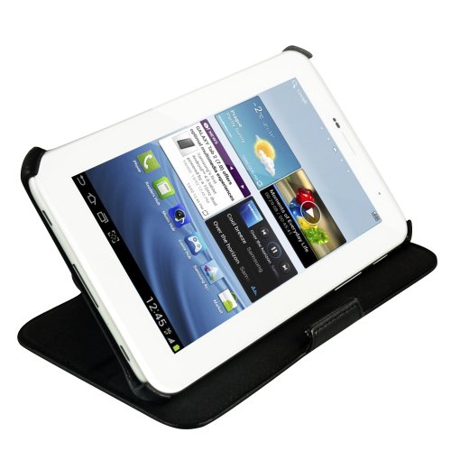 Manna Samsung Galaxy Tab 2 7.0 WiFi 3G P3100 P3110 Mini Case | Ultra flaches Etui Tasche Cover Hülle Schutzhülle mit Standfunktion aus PU-Leder - 6