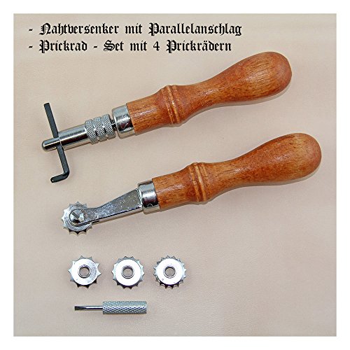 Leder Nähen Starter Set I, Leder Werkzeug (16 teilig) - 4