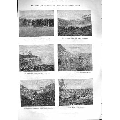 Montagne 1881 de Sandwich d'Hawa? de Volcan de Mauna LOA de Lave