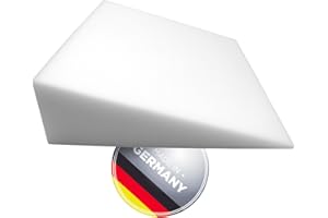 ‎SAARSCHAUM saarschaum• Keilkissen • Reflux Kissen • Matratzenkeil für Bett und Sofa • Schlaferhöhung gegen Rücken- und Nackenschmerzen 100x50x15(weiß)