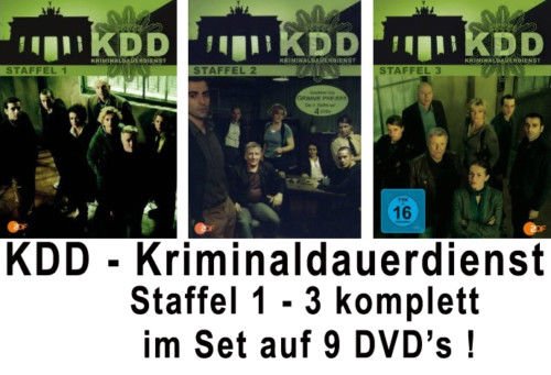 Preisvergleich Produktbild KDD - Kriminaldauerdienst - Staffel 1 - 3 komplett im Set - Deutsche Originalware [9 DVDs]