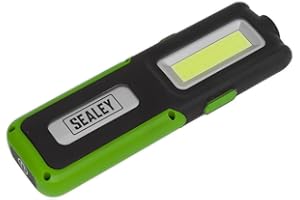 Sealey LED318G 5W COB + 3W LED Rechargeable Inspection Lamp Green + Power Bank