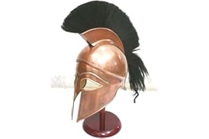 Nautical Replica Hub Medieval Greek Spartan Corinthian Helmet with Black Plume Armour Helmet Halloween Costume
