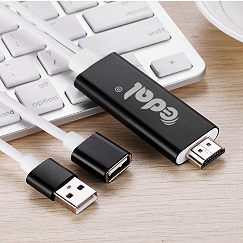 Lightning HDMI Kabel, Kasit Lightning Digital AV auf HDMI 1080P Kabel für für iPhone 7 7 plus 6s 6s plus 6 6 plus 5 5c 5s SE, iPad Luft / Mini / Pro, (Plug & Play) – Schwarzer - 4