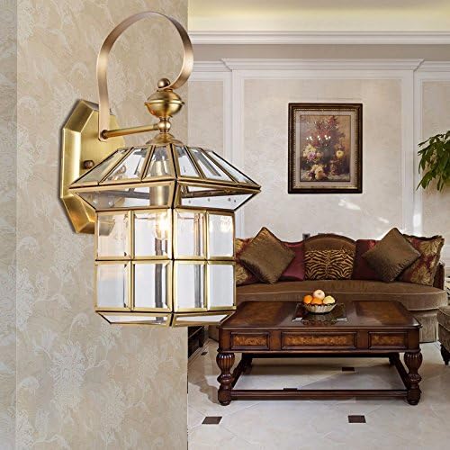 GK-The head of the corridor lighting bedroom aisle adhering the staircase lights wall decoration creative continental Cu all wall lights ,Glaucoma glass 25x57cm