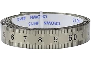 TOPHOMER Vogueing Tool - Cinta métrica de acero inoxidable para sierra ingletadora (0-5 m), color plateado