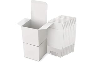 AGHOER Scatole regalo in carta kraft, scatole regalo quadrate per regali, scatole di cartone con coperchio, feste, compleanni, matrimoni, scatole di cartone 15 x 15 x 15 cm, bianche, confezione da 15