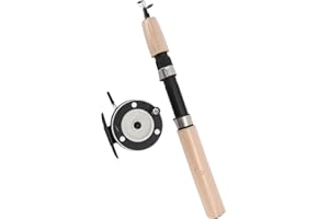 ‎MECHKIT MechKit Angelrute Angelrolle Combo, 65 cm Teleskop EIS Angelrute Glatte Rotation rutschfeste EIS Angeln Rute Combo Set für Forelle Walleye Perch