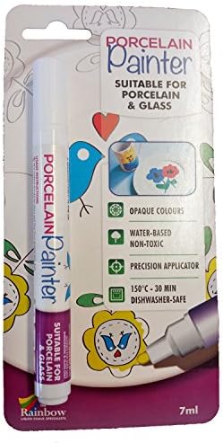 Porcelain Painter Pen 3mm Nib - Personalise Dinnerware such as Porcelain Plates and Mugs Permanently (White)