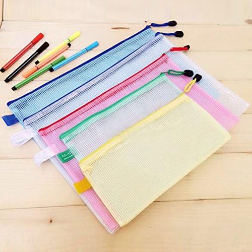 10 Pcs/Lot Gridding Waterproof Zip Bag Document Pen Filing Products Pocket Folder Office & School Supplies,A3 44X32Cm
