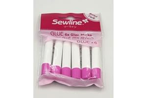 MERCERÍA SUANCES Sewline - Recambio para bolígrafo de pegamento, color, azul, paquete de 6 AZULES