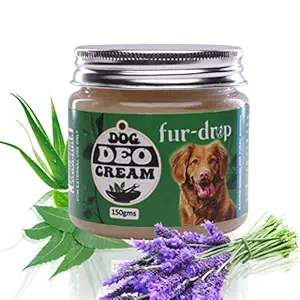 Fur-Drop 150gms Dog Deo Cream, deodorant, dog odour remover, dog skin care products, Pet Naturals, herbal, Lavender essential oil, coat shine, coat conditioner, pet deodorizer, Dog Cologne, No artificial fragrance.