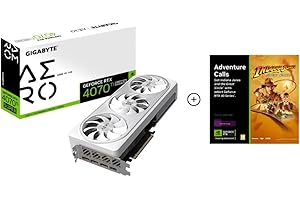 Gigabyte GeForce RTX 4070 Ti SUPER AERO OC Graphics Card - 2655MHz Core, 16GB GDDR6X 21000MHz 256-bit Memory, PCI-E 4.0, 3x DP 1.4, 1x HDMI 2.1a, NVIDIA DLSS 3.5, GV-N407TSAERO OC-16GD
