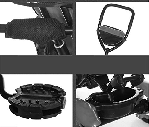 Children's bike Child Indoor Outdoor Small Tricycle Bicycle Boy's Bike Girl's Bike For 7 Months -6 Year Old Baby Three Wheels Trolley With Awning, Solid Rubber Tires/Rotating Seat/Rear Wheel Double Brake Baby trolley ( Color : #1 )