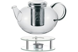 Leonardo 014666 Set Théière Moon Verre Transparent 2 L