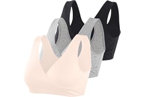 MANCI Schlaf-BH aus Baumwolle, Komfortabler Bügelloser BH Umstands-BH für Stillen, Schwangerschaft & Stillen