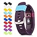 Produktbild kwmobile 20in1 Set: 20x Silikon Verschluss für Fitbit Charge / Charge HR in Mehrfarbig - Silikon Sport Ersatzarmband Schnalle