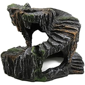 sourcingmap® Harz Schildkröte Drehen Stein Höhle Schutz Versteck Ornament für Aquarium