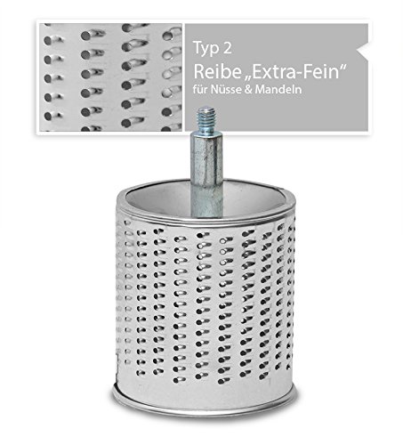 Reibemaschine Reibe Gemüse Obst Nüsse Küche 4 Trommel mit Saugfuß - 4