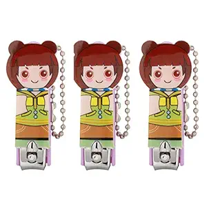 Pokory Nail Cutter for Kids Purple - Pack of 3| Suitable for Age 6 Months and Above|Useful for Nail Clipper Manicure Pedicure Care for Baby Boy Girl Children