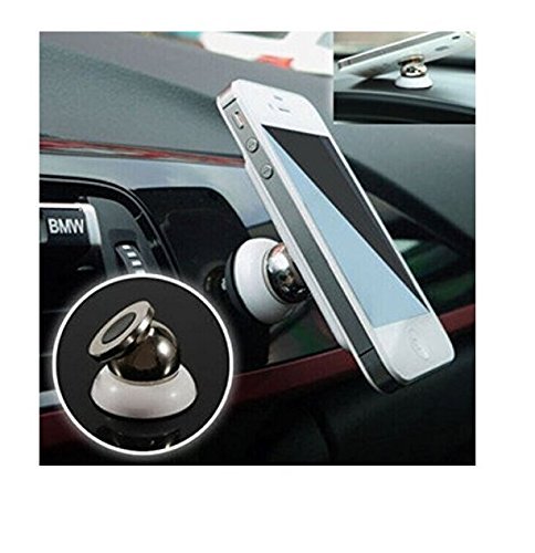 M-G-X Soporte para tel  fono m  vil  gira 360 grados  multiusos  magn  tico  universal  para el coche  White 