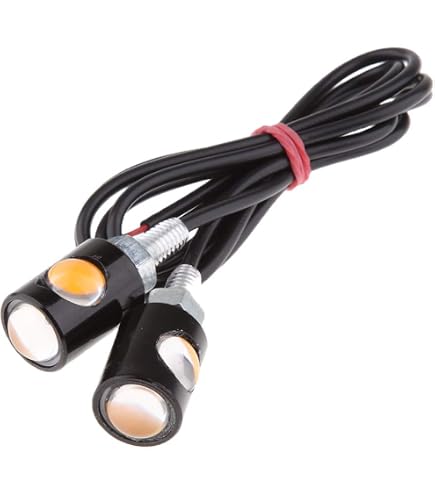 PENIKOKO 2 Feux De Guidon LED Clignotants – Rouge, Aluminium, 5x2.5x2.5 Cm, Faciles à Installer, Résistants Aux Vibrations – Pour Vélo, Sécurité Nuit, Signalisation