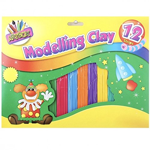 5strwarehouse - Coloured Modelling Clay - 12 Pack