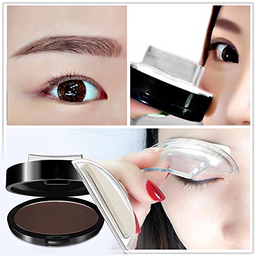 ?HuntGold Augenbrauen Puder Stamper Dichtung Augenbrauenstift Soor Artefakt Schablone für Anfänger Hellbraun gewölbt - 7