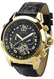 Calvaneo 1583 Astonia 'Black DIAMOND Gelbgold' Luxury Automatikuhr