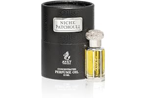 BUSINESS SQUARE BS AYAT Perfumes Ekstrakt z perfum 12 ml, butelka zapakowana w eleganckie pudełko, bezalkoholowy Attar unisex, długotrwały olejek perfumowany, arabski zapach zaprojektowany w Dubaju (nisza paczuli)