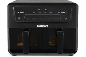 Cuisinart Air fryer Doble Zona XXL 10.4L, Sin PFAS, Fríe, asa, hornea, deshidrata, Max Crisp 2 x 5.2L - 8+ raciones Cajones Ventana de observación, Piezas aptas lavavaji