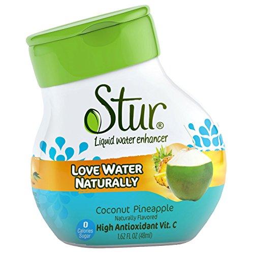 Stur - agua de coco agua líquida Enhancer + piña - 1,28 oz.