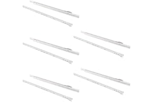 Emuca - Schubladenführungen mit Rollen und Teilauszug, Weiß lackiert, 600 mm, 5 Stück