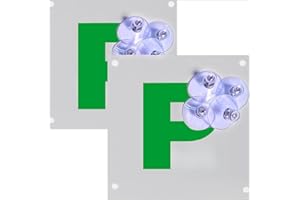 kinoco P Plates New Driver Sticker P Plates for New Drivers Magnetic 2 Pack with 8 Suction Cups Waterproof and Reusable
