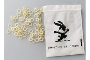 SMILETECH Ambre 3/16 Force lourde 6,5 oz Orthodontie Bretelles élastiques Bandes en caoutchouc dentaire (1 sac (100 pièces)