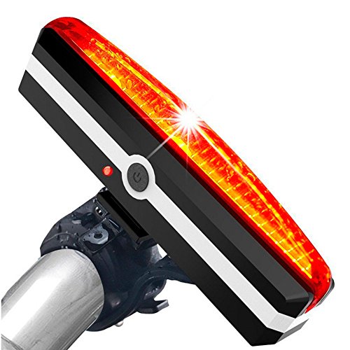 Preisvergleich Produktbild Ultra helles Fahrradlicht, YooGer USB aufladbare Fahrrad-Rücklicht. High Intensity Rear LED Zubehör, Helme. Einfach zu installieren für Radfahren Sicherheit Taschenlampe. (Rot + weißes Licht)