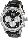 Cerruti 1881 Herren-Armbanduhr BELLAGIO Analog Quarz Leder CRA107SN02BK