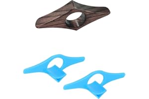 PFLYPF Uchwyt na strony z drewna orzechowego z zakładkami i bocznym uchwytem na kciuk - akcesoria do czytania z 2 plastikowymi uchwytami