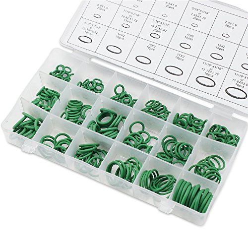 Paor, Reparaturkasten für Fahrzeuge und Klimaanlagen, mit 270 O-Ringen aus HNBR-Gummi, sortiert nach 18 Größen - 2