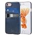 Produktbild OCASE iPhone 7 Hülle iPhone 8 Handyhülle Leder Schutztasche Klappetui Brieftasche Handyhülle - [Kartenfächer] Für Apple iPhone 7/8 (Blau)