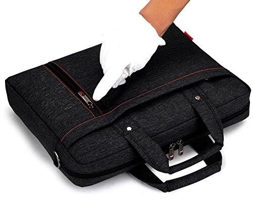ivencase 13 – 13,3 Zoll Laptop Tasche mit Schultergurt, Hülle Tasche Aktentasche für Laptops / MacBook / Notebook Schwarz - 4