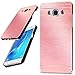 Produktbild moex Samsung Galaxy J5 (2016) | Hülle Dünn Rosé-Gold Aluminium Back-Cover Schutz Handytasche Ultra-Slim Handy-Hülle für Samsung Galaxy J5 2016 Case Metall Schutzhülle Alu Hard-Case