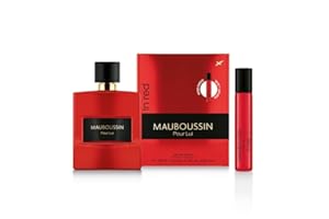 Mauboussin - Per Lui In Red 100 ml + 20 ml (Travel Spray) - Eau de Parfum Homme - Fragranza legnosa e speziata