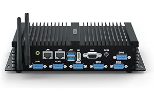 VENOEN Mini PC Industrial WIN11 8th Gen Core i7, Industriale Desktop PC RS232 COM, Embedded Dual Lan PC senza ventola, 8GB RAM 512GB SSD, HD, VGA, Wi-fi, BT 4.0, 3G/4G SIM Card Slot, Auto Power On